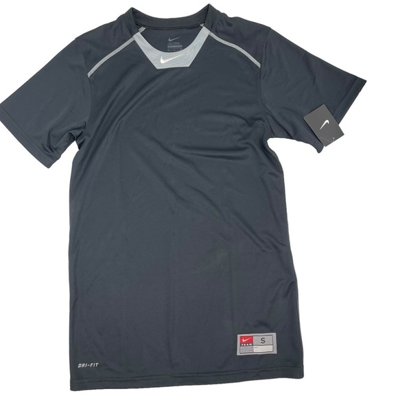 Nike Team Mens Size Small Black gray Baseball Training Shirt Jersey NWT - Picture 1 of 6